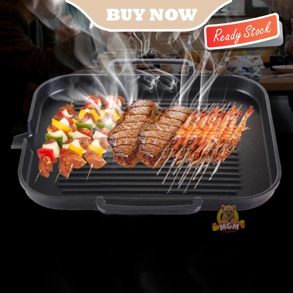 Marble series NON Stick Korean BBQ Grill Pan 30cm Induction READY