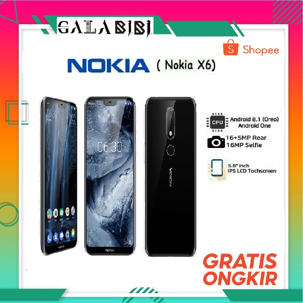 [Hp Murah Trerbaru!!!] NOKIA 6.1 PLUS NEW RAM 3/32GB LTE/4G ANDROID TERMURAH! GARANSI RESMI!Free Ong