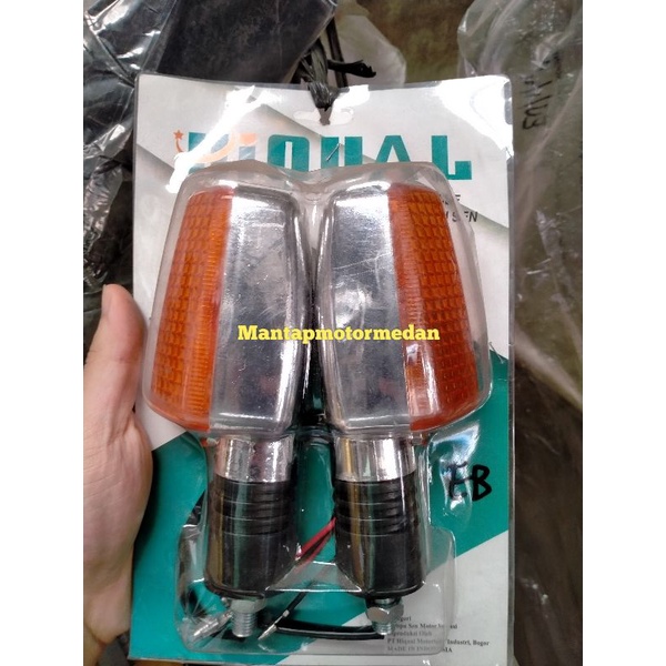 Lampu Sen Sein Kuning Oval Variasi Depan Belakang Scorpio Ninja Vixion Tiger Revo