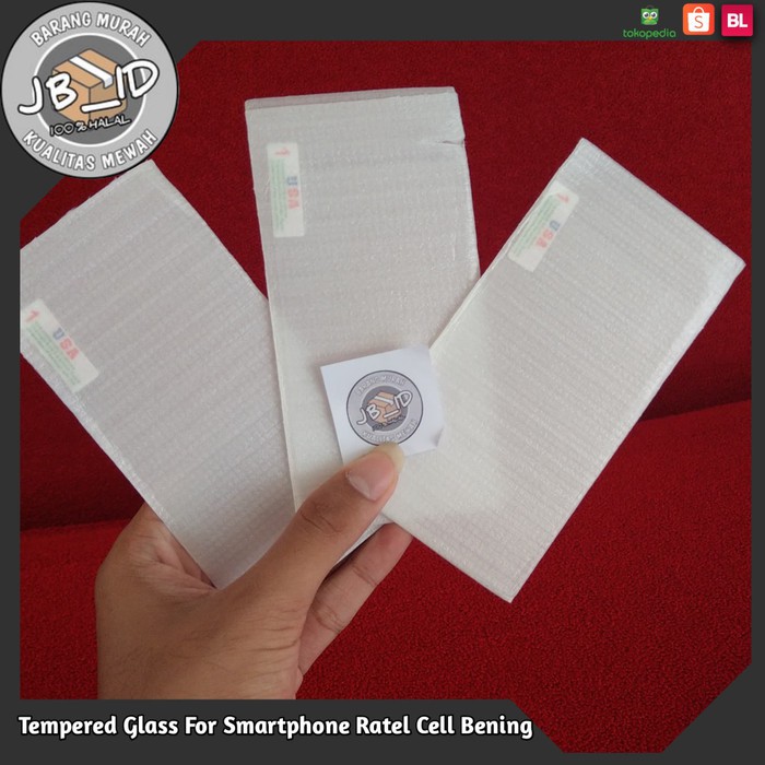 Promo Tempered Glass Orginal For Smartphone Ratel Cell Bening Diskon