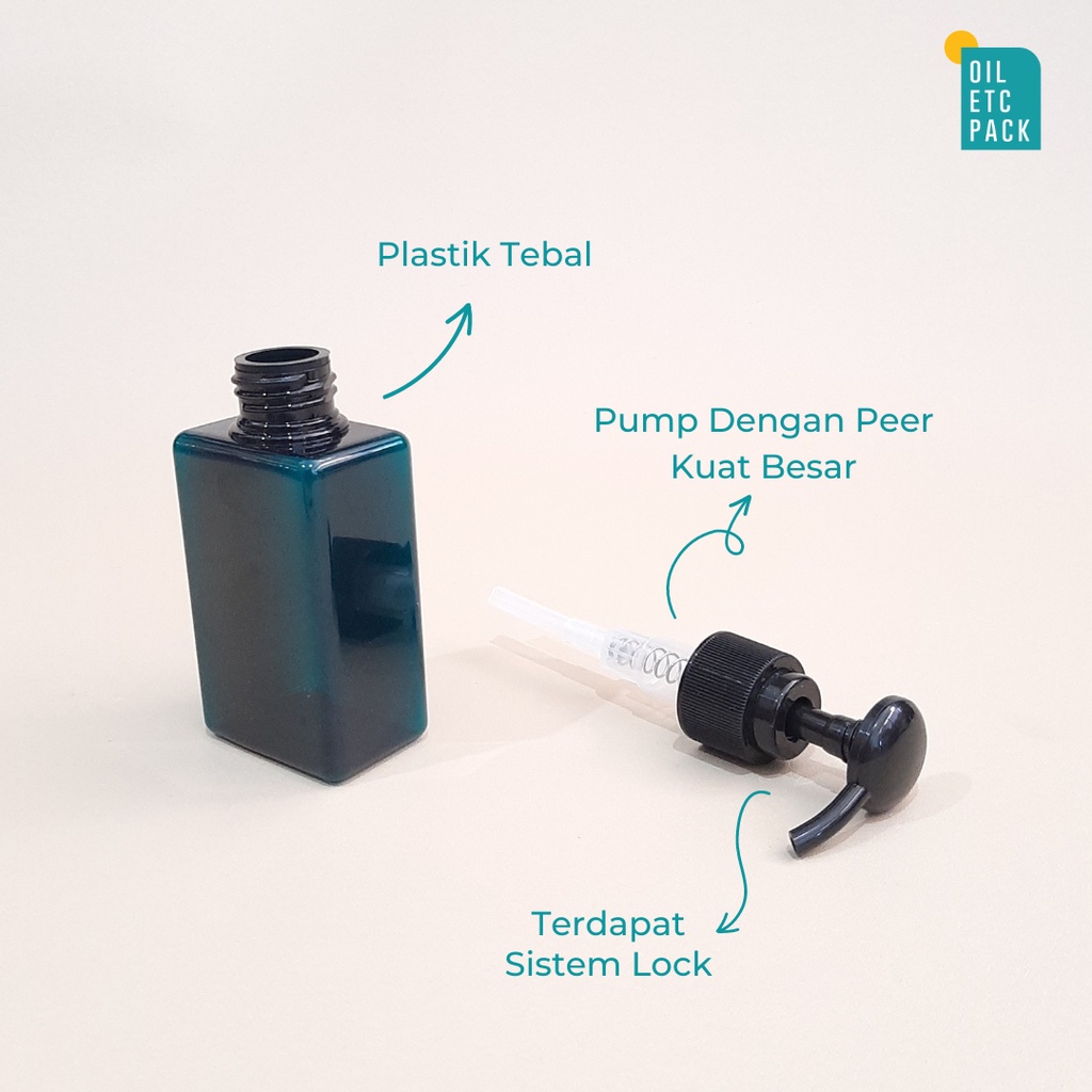 Botol Pump Plastik 100ml Aesthetic / Tempat Refill Kosong Sabun Mandi Cair, Cuci Tangan, Hand Sanitizer, Lotion / Travel Kit Dispenser