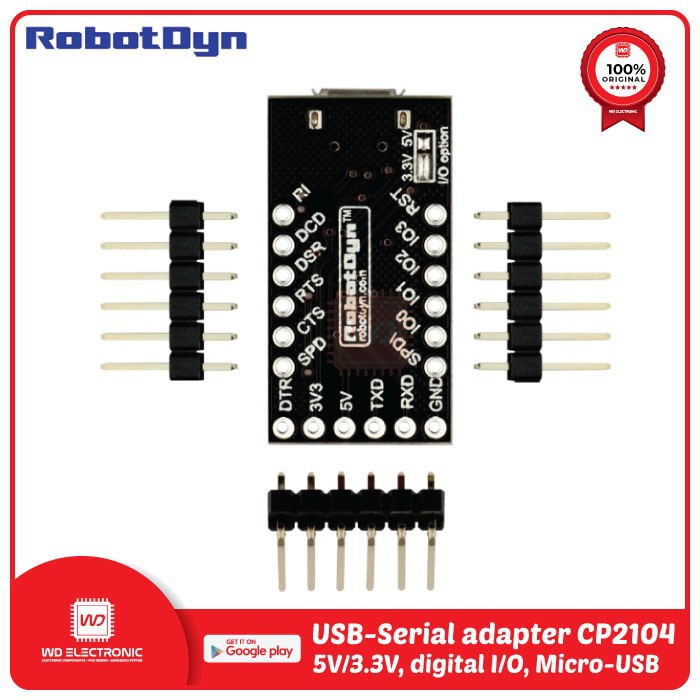 RobotDyn Micro USB TTL Serial adapter CP2104