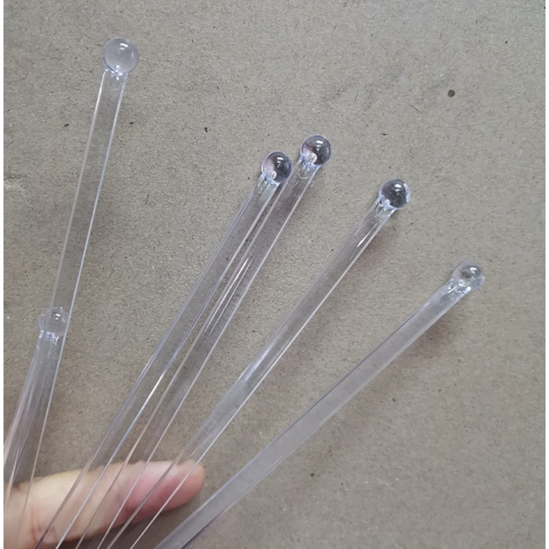 SIY  100Pcs Clear Plastic Long Stir Sticks Reusable Stirring Sticks Mixing Resin Tool