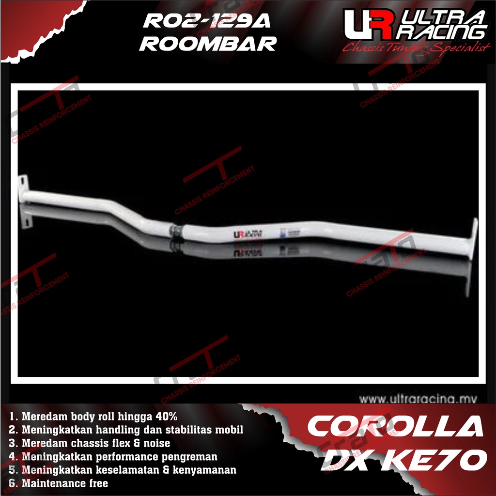 Aksesoris Stabiliser ULTRA RACING Safety Bar - Roombar 2 points - Toyota Corolla DX KE70 - RO2-129A 