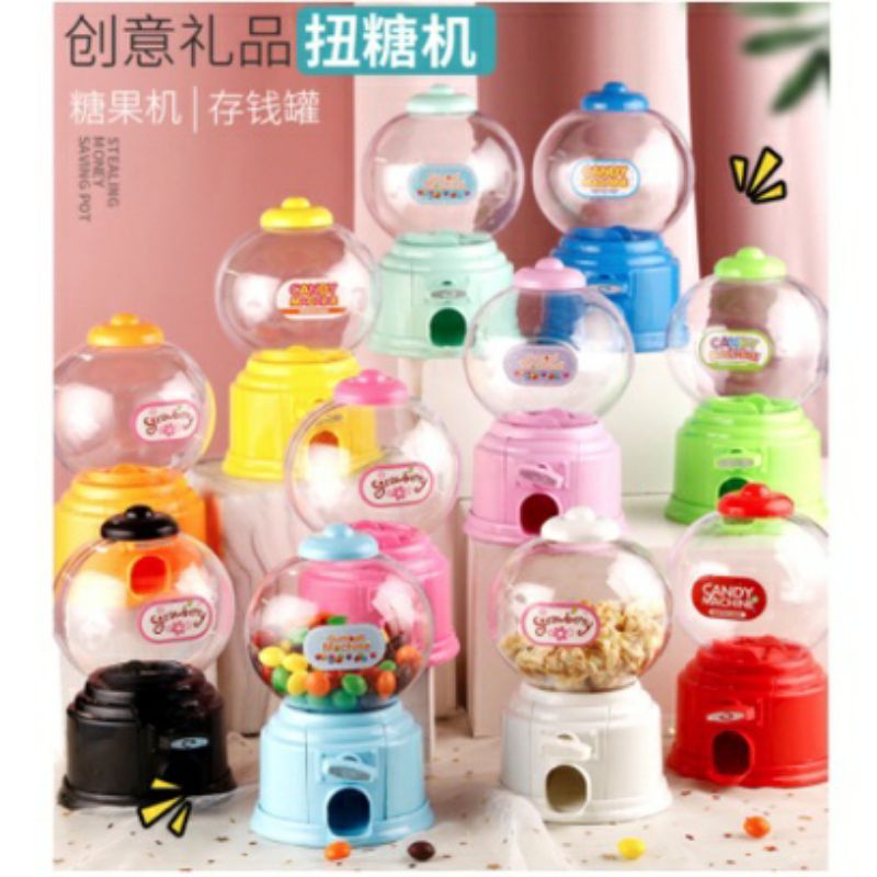 ~ PIYOSHI08 ~ Tempat Permen Celengan Lucu Mini 2in1 Cute Candy Vending Machine and Piggy Bank MA36