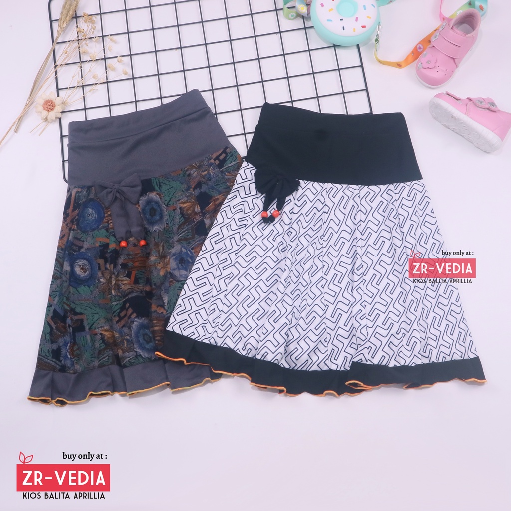 Rok Pita Amanda uk. 7-9 Tahun / Rok Anak Perempuan Murah Skirt Pendek Polos Bawahan Lucu Grosir Adem