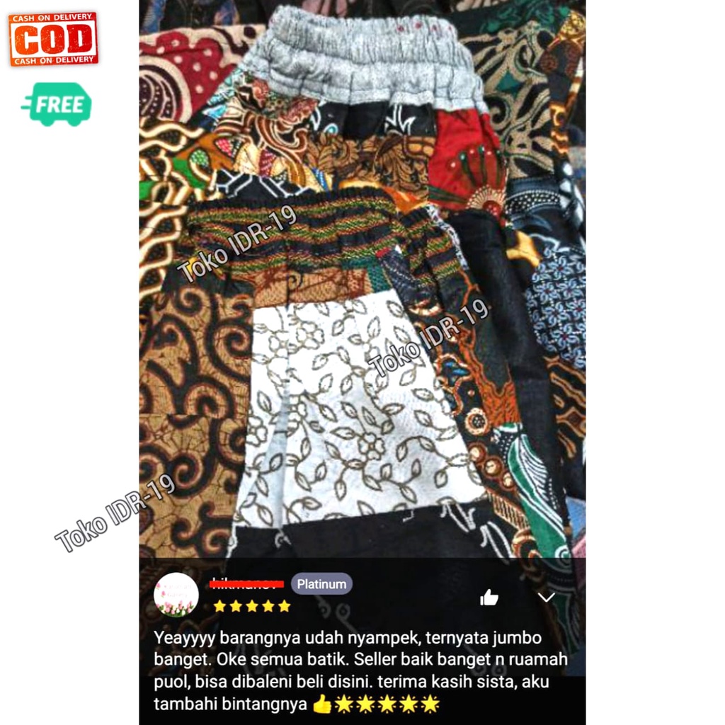 Celana Kolor Jumbo Perca Pria Wanita Celana Pendek Jumbo Toko IDR 19