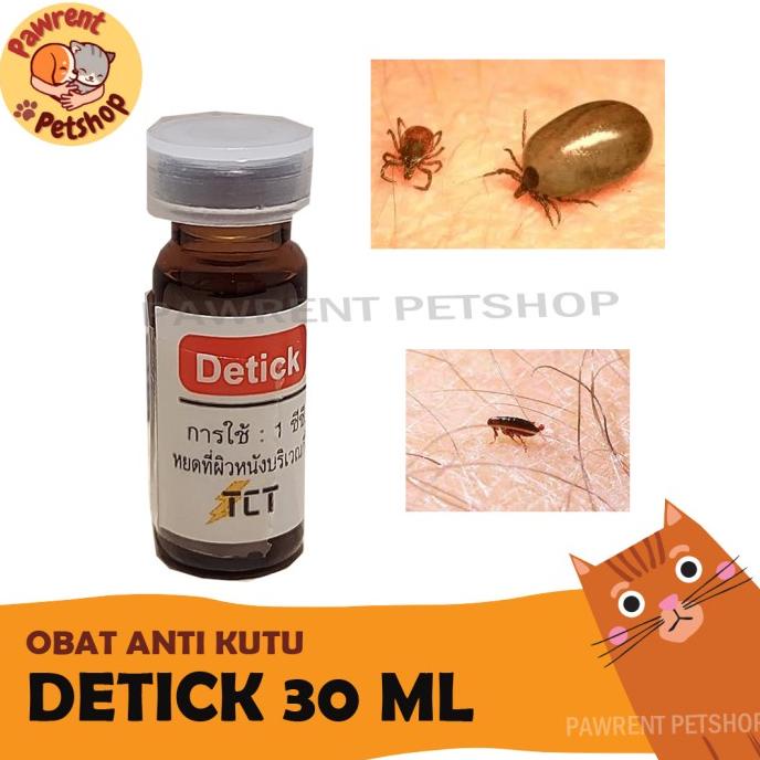 READY STOCK DETICK 30 ML - OBAT ANTI KUTU ANJING / KUCING Asli