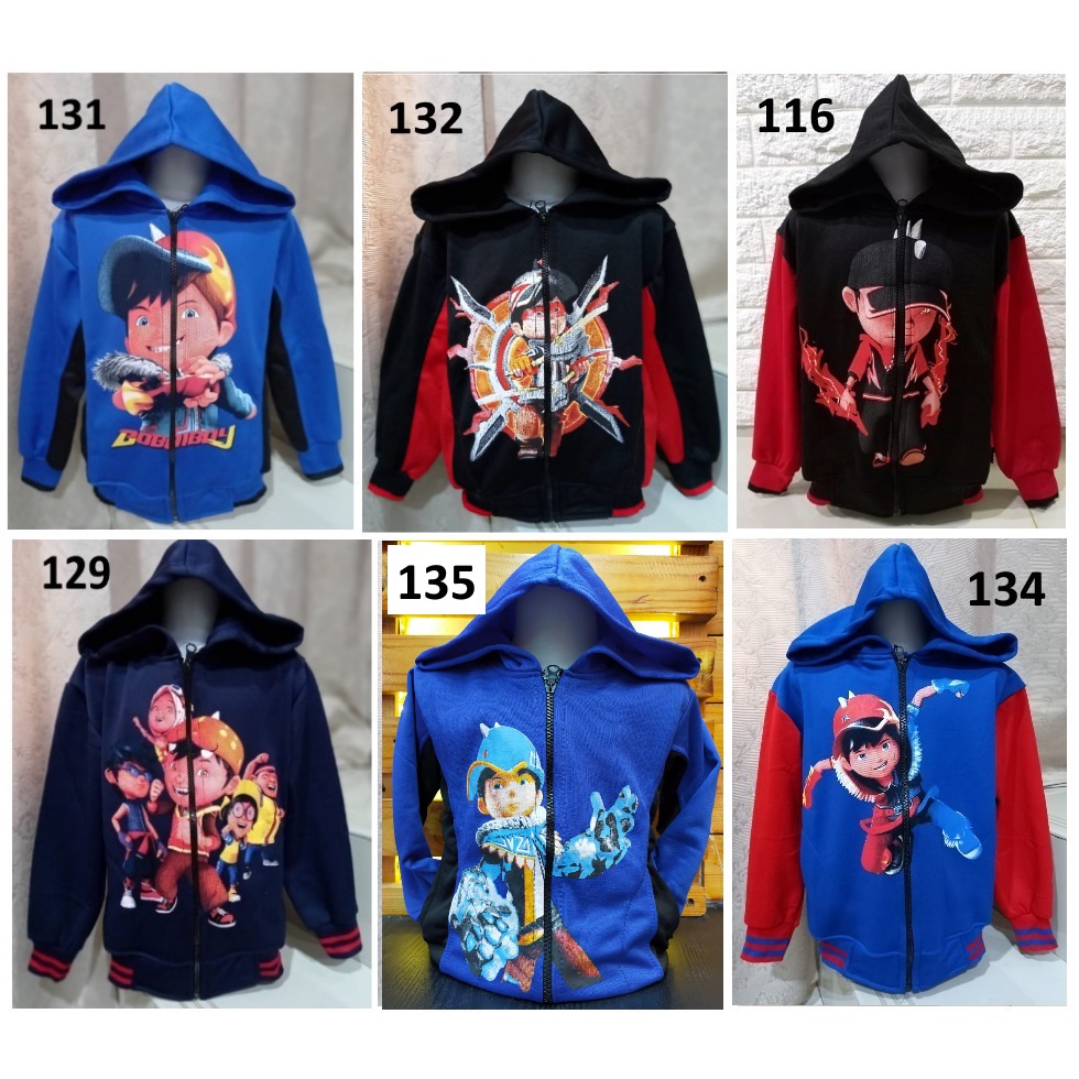 Jaket Anak Cowok Motif Boboiboy - Jaket Anak Laki Boboiboy - Jaket Anak Boboiboy