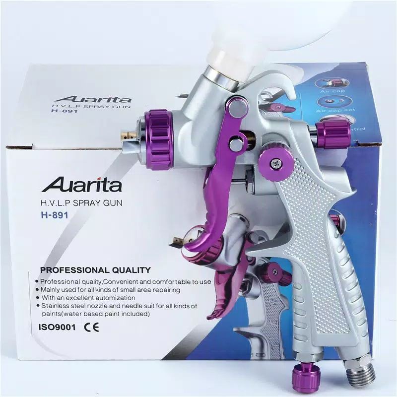 Auarita H891 HVLP0.8mm Cup 250ml Paint Controller Professional mini Gravity Feet