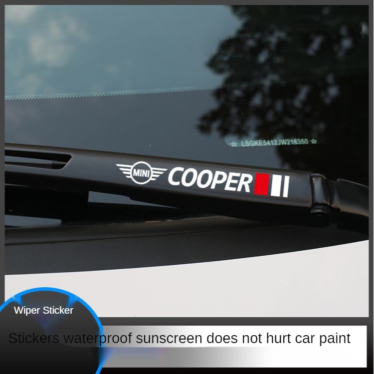 Stiker penghapus For Mini Cooper S Wipers Sticker Suitable for F30/F20/F10/E34/E46/E60/E90/E36/X1/X3/X5/G20/G30