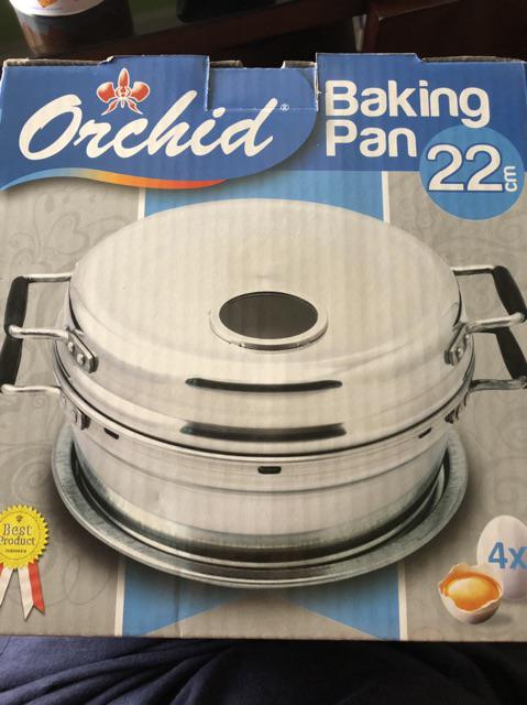[promo Gratis] Panci/oven Pemanggang Cake/bolu Baking Pan Orchid 22 Cm / 4 Telur