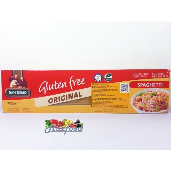 

San Remo Gluten Free Original Spaghetti / Pasta Bebas Gula - 350 Gram