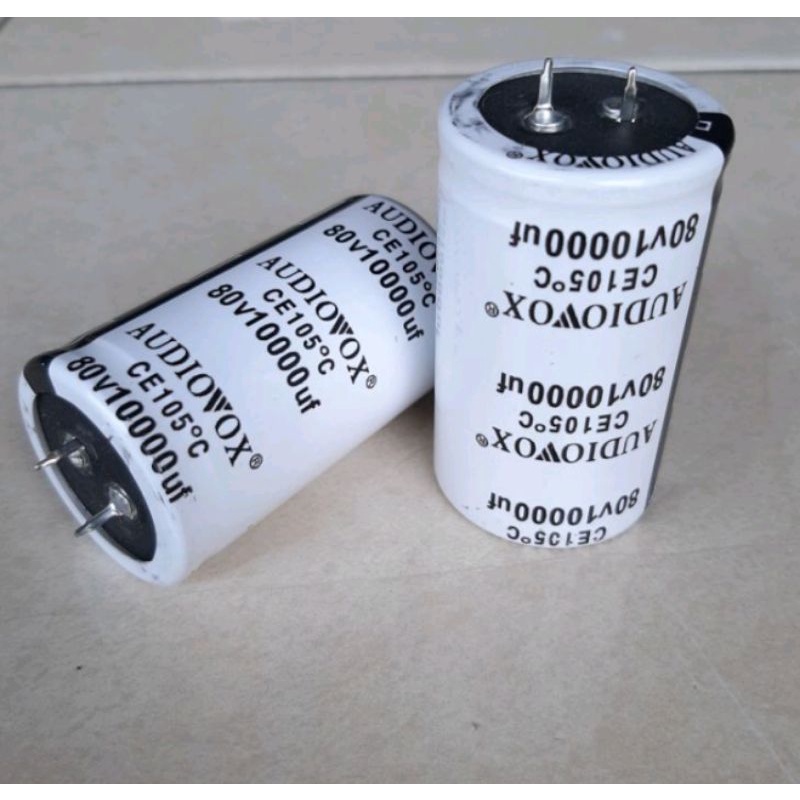 Elco  80V. 10000uf elco AUDIOVOX Putih