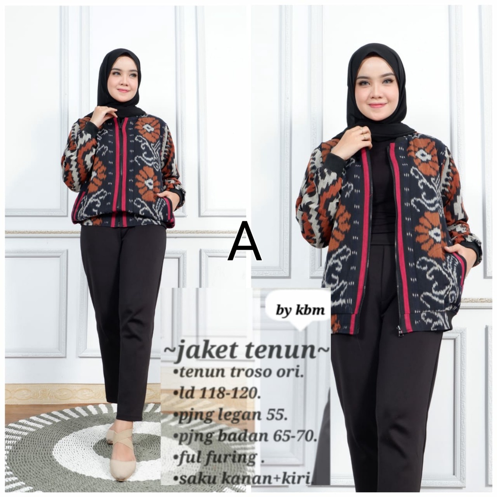 Jaket tenun troso lapis furing unisex