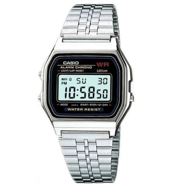 Casio Retro A159WA-N1DF Digital Dial Stainless Steel Strap