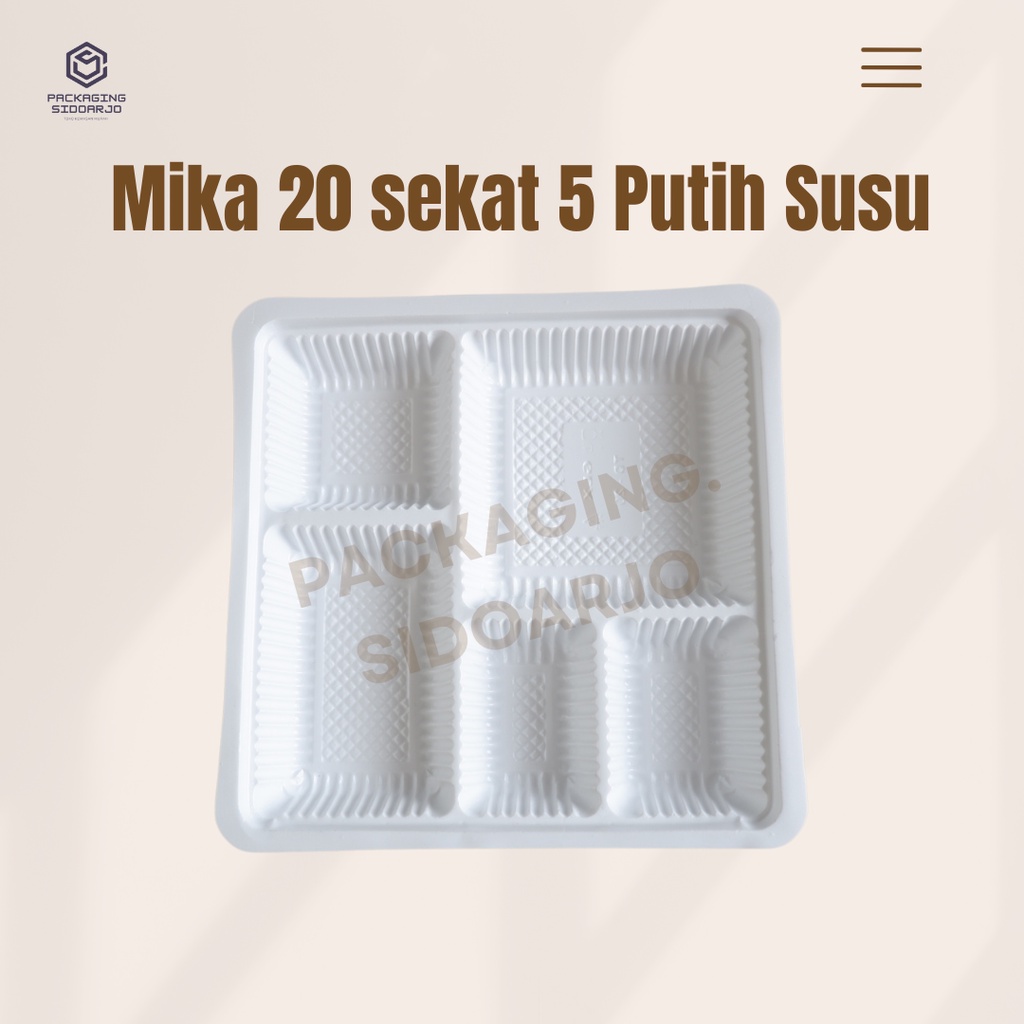 MIKA TD UK 20 SEKAT 5/Mika nasi sekat 5 uk 20/Mika nasi uk 20 Putih Susu/Mika nasi sekat