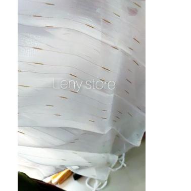 Buruan Beli ❤ LENYS ❤ vitras putih serat emas/fitras blackout tebal/vitrace putih tebal murah minima