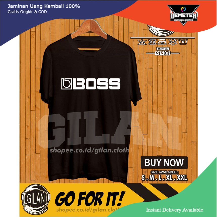 Kaos Baju Boss Audio Amplifier Mobil Musik Audio Racing Otomotif - Gilan Cloth