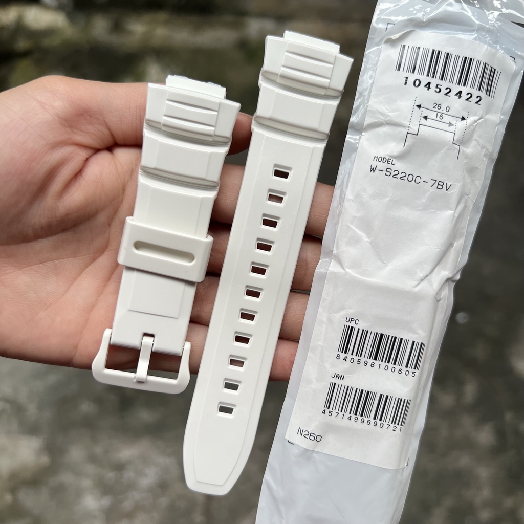 Tali jam tangan casio W-S220C 7B original strap band W S220