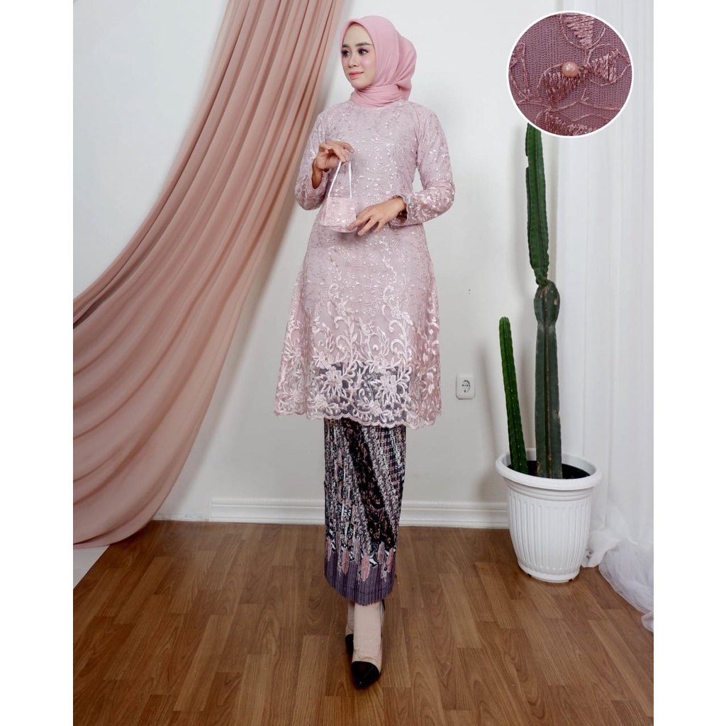 SET TUNIK BIANCA / KEBAYA MODERN / KEBAYA BRUKAT / OUTFIT BAJU PESTA KEKINIAN / BALLI