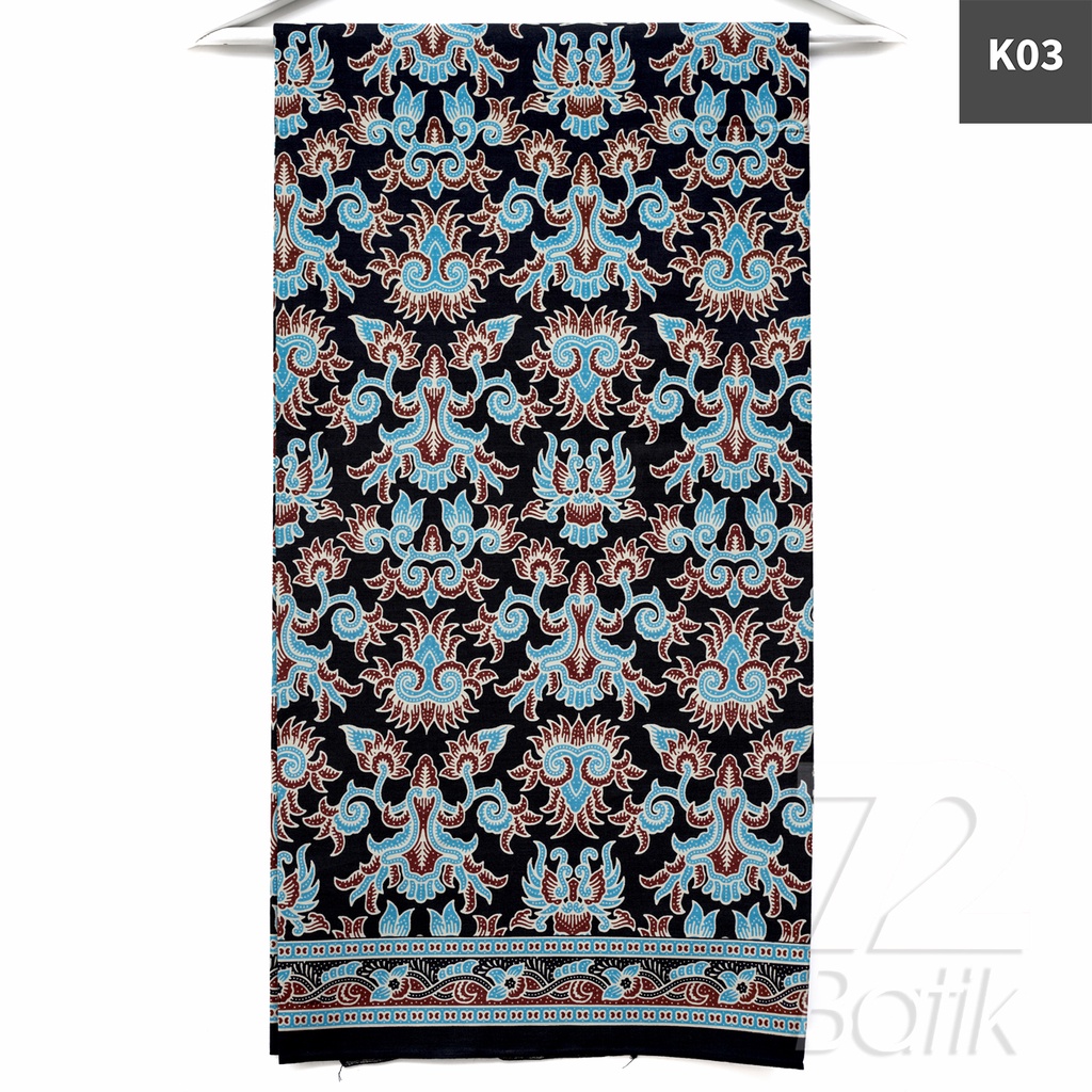 KAIN PANJANG BATIK Bahan Katun Motif Arum Sari Warna Biru Muda Cyan Tosca Hitam 724440 Cap 72 Jarik Jarit Samping Kebat Panjang Batik Katun Modern Premium Bahan Seragam Batik Pernikahan Kantor Keluarga Murah Kamen Jadi Batik Bali Lembaran