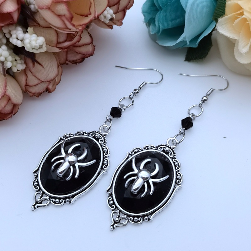 Anting Kristal Desain Penyihir Halloween Gaya Gothic Untuk Hadiah Valentine