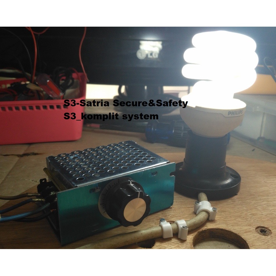 Switch Dimmer 4000W Speed Controller LED lampu Heater motor