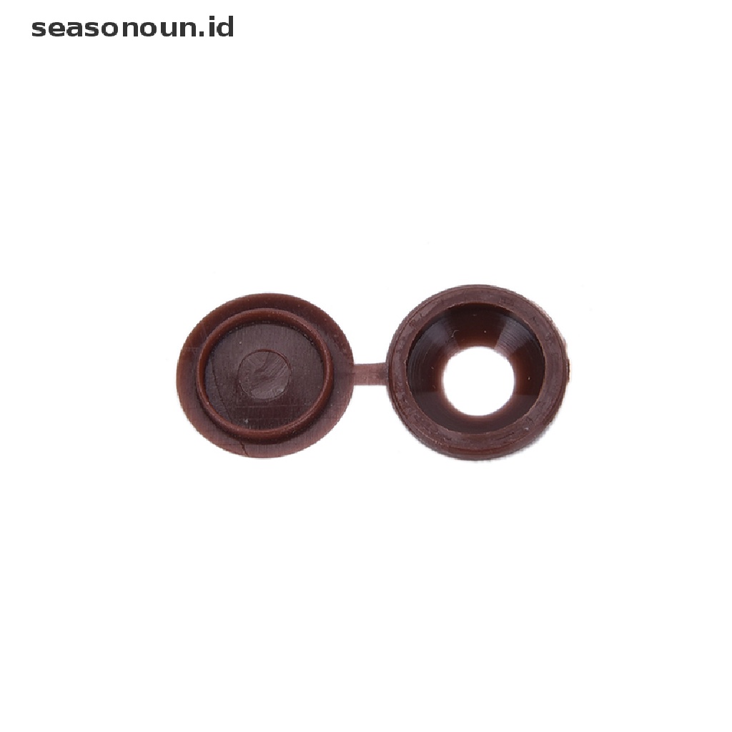 【seasonoun】 10pcs Hinged Plastic Screw Cover Fold Snap Caps For Car Home Furniture Decor, .