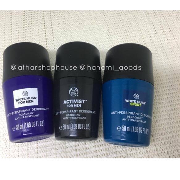 『Launching』 The Body Shop Deodoran White Musk for Men /  Deodorant White Musk Sport / Deodorant Acti