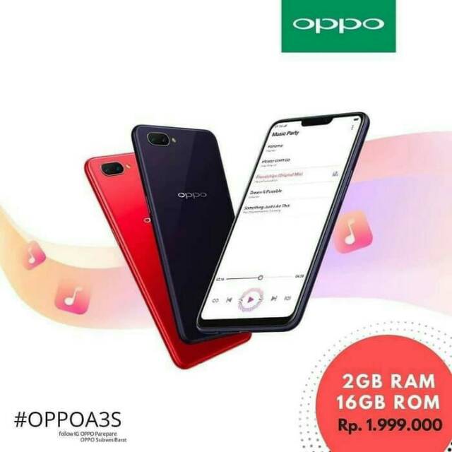 HP OPPO A3S RAM 2 GB INTERNAL 16 GB (OPPO A3S 2/16 GB