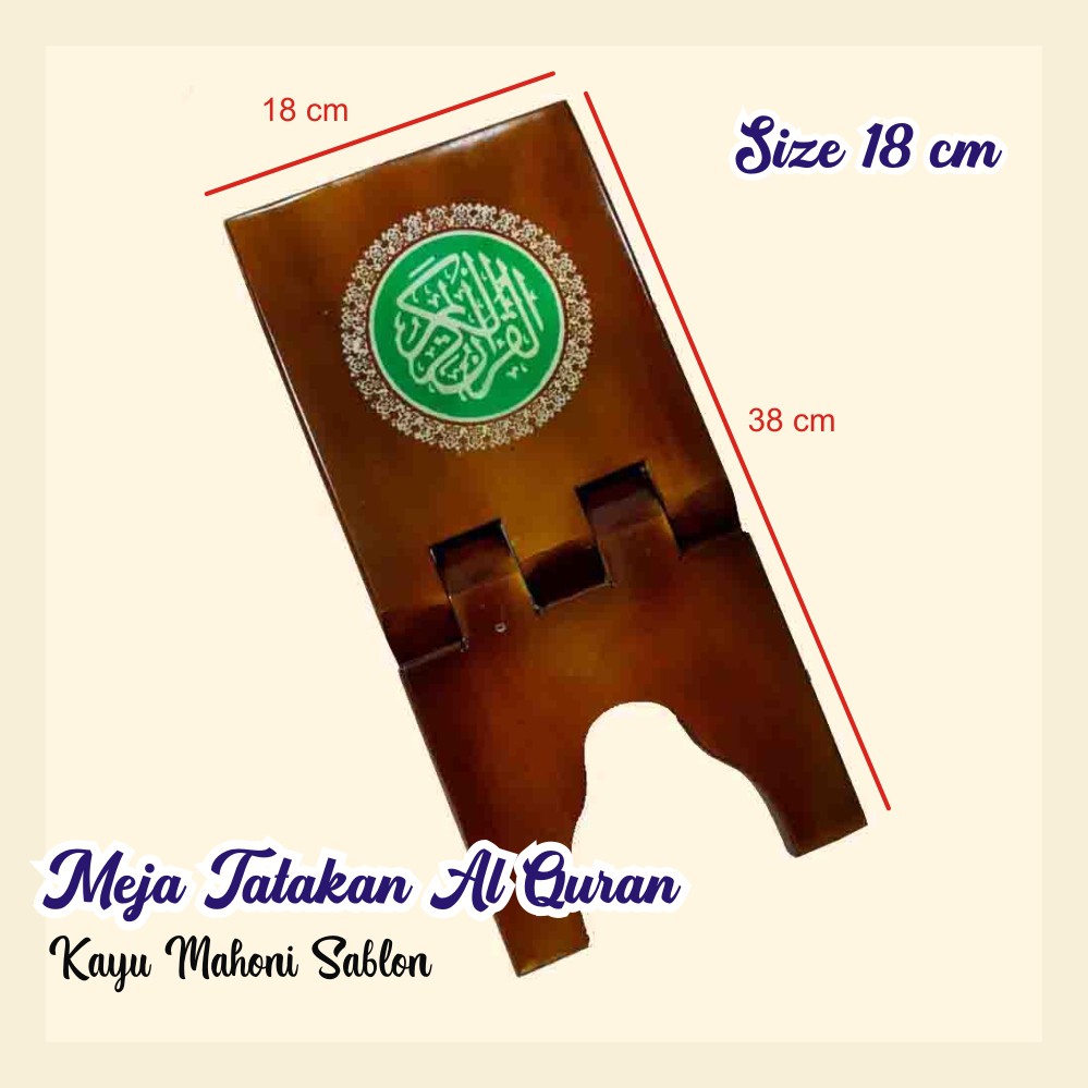 Rekal,Meja,tatakan,Dudukan Alquran Termurah (Sablon) Size 18