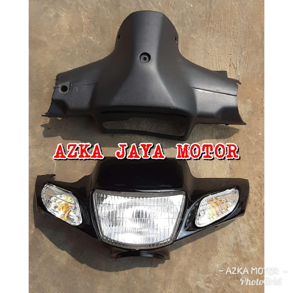Batok Set Vega lama  warna hitam batok pala depan belakang yamaha Vega r lama + lampu sen+ reflektor