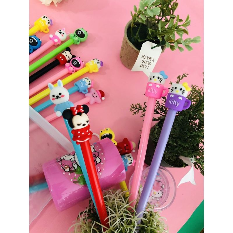 

Pen Gel Karakter Lucu Pulpen Gel Karakter Lucu Hello Kitty Line Character Brown Cony Minnie Mouse