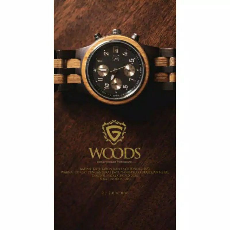 Jam tangan kayu GWOODS