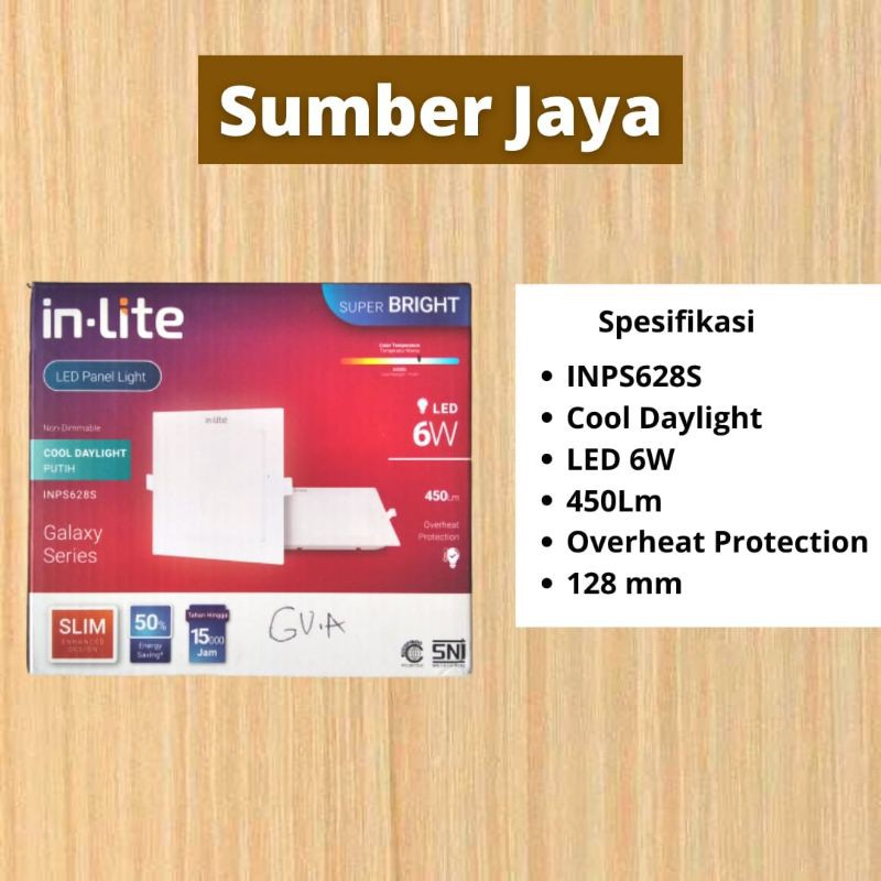 LAMPU LED PANEL LIGHT IN-LITE 6 WATT