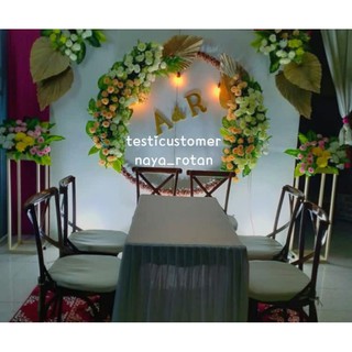 Ring rustic  rotan ring rustic  dekorasi  backdrop 