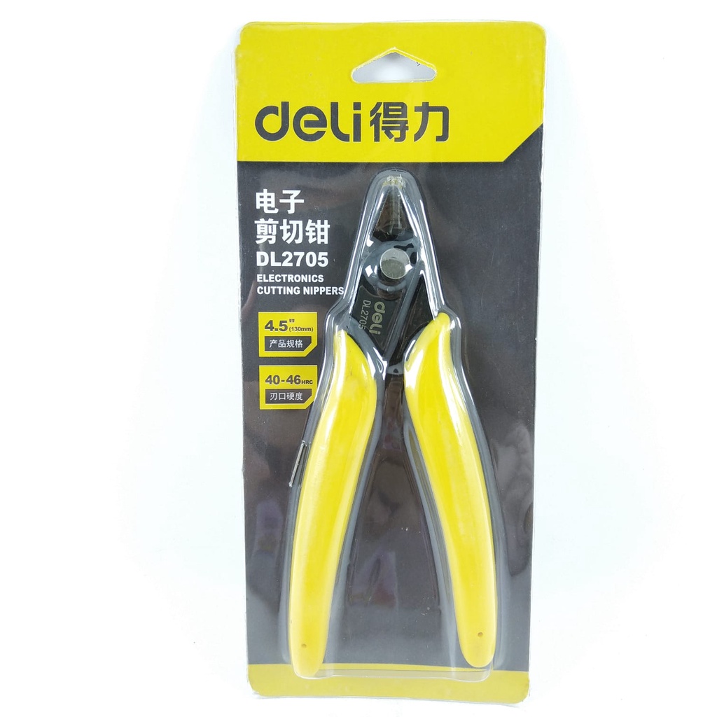 Tang Potong 4,5 Inch - Electronics Cutting Nippers Deli DL2705