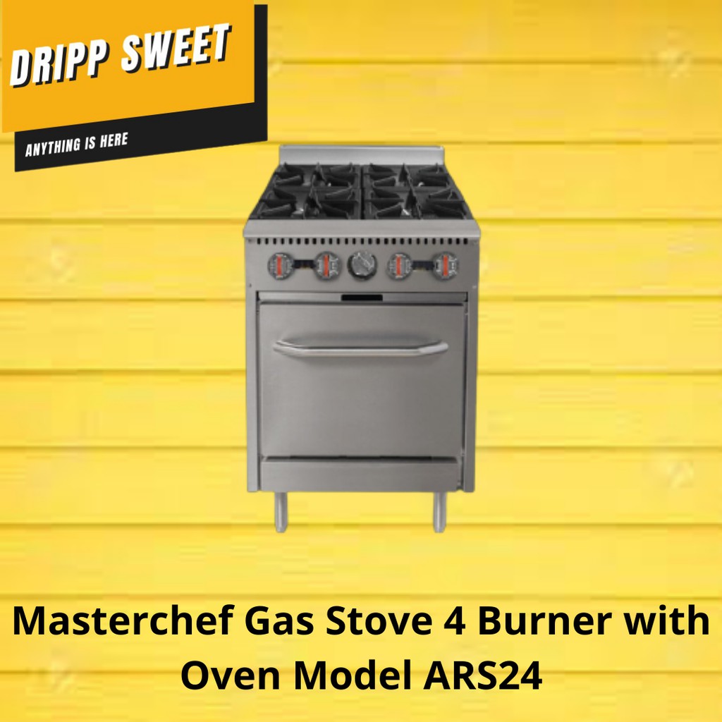 Jual Masterchef Gas Stove 4 Burner with Oven Model ARS24 / Kompor Gas Portable Shopee Indonesia