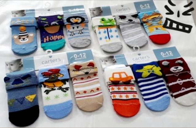 CARTER'S IMPORT TebeL 3 in 1 Kaos Kaki 3D for Girl /Boy 0-12