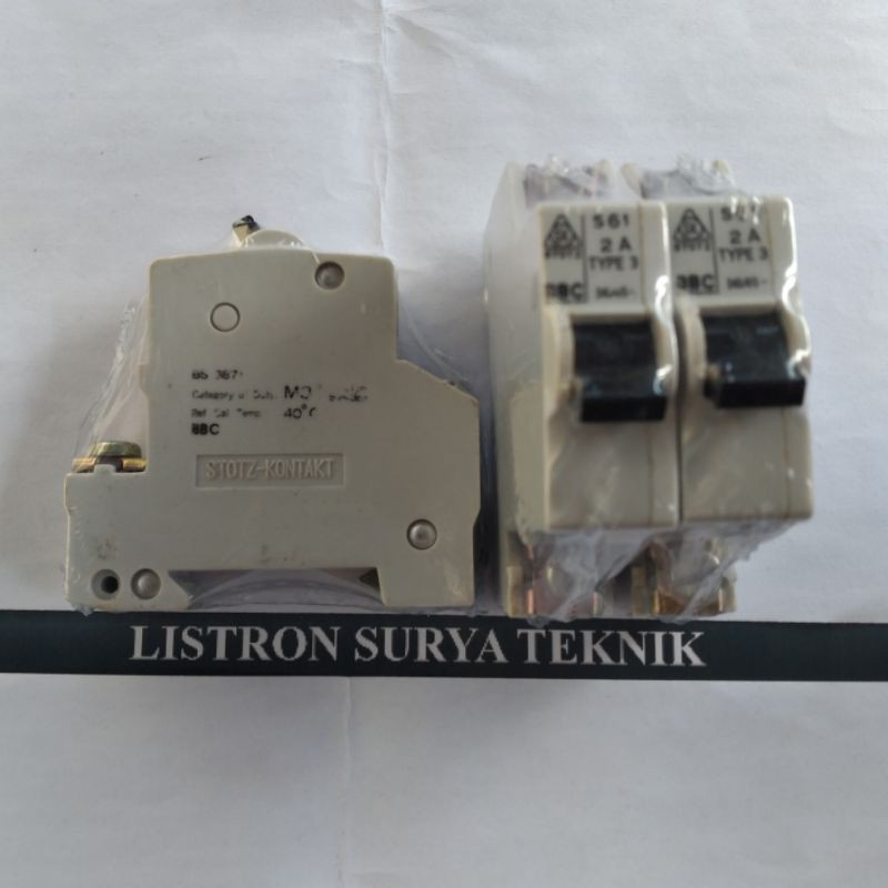 MCB 1 Phase BBC S161 Tuas Hitam 2A - 40A Original