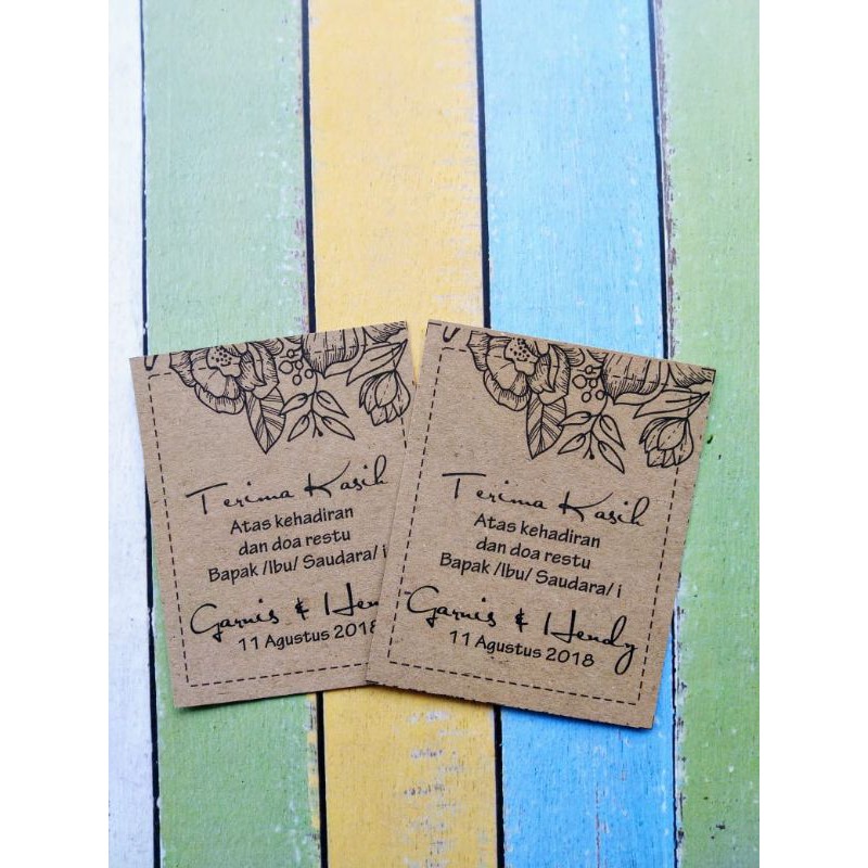 Kartu Ucapan Undangan Pernikahan / Kartu Ucapan Souvenir Pernikahan Ucapan Terimakasih Souvenir Pern