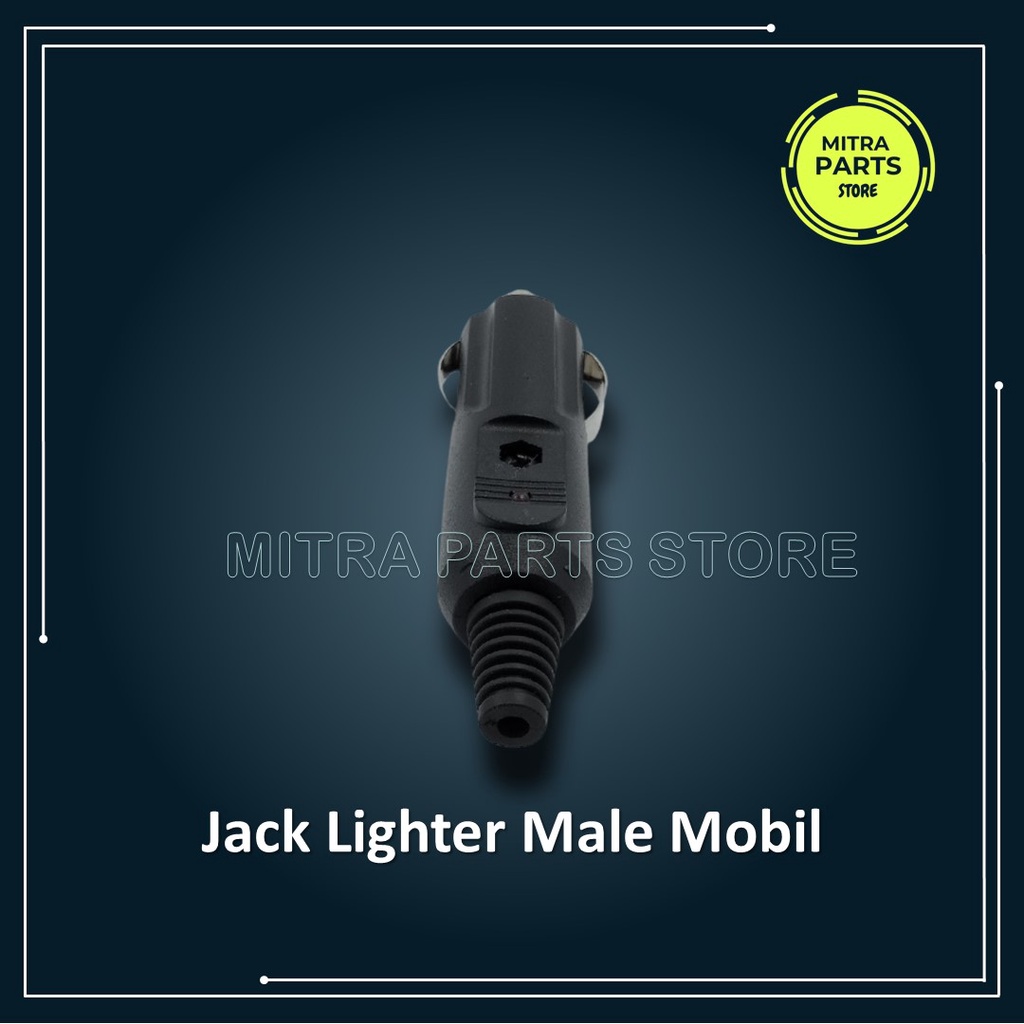 Jack Lighter Male Lamp Indicator / Colokan Lighter Mobil Cowok Lampu Indikator