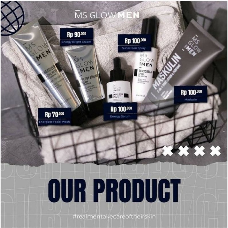 Ms Glow MEN Original Id card Resmi Paket Ecer