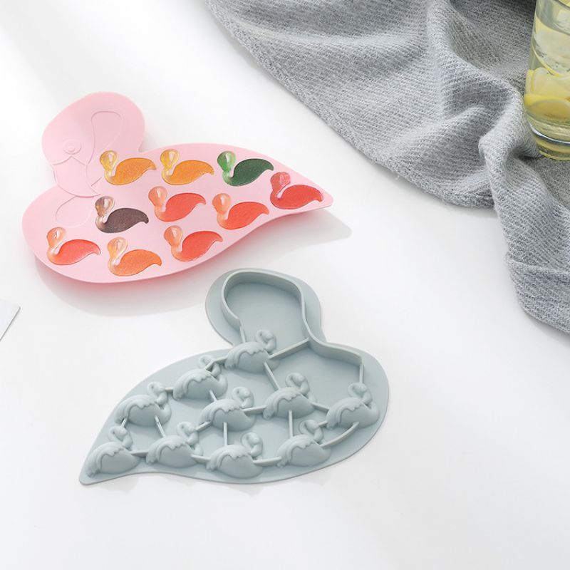 CETAKAN SILICONE COKLAT JELLY FLAMINGO 10 MOULD CETAKAN LUCU KEKINIAN