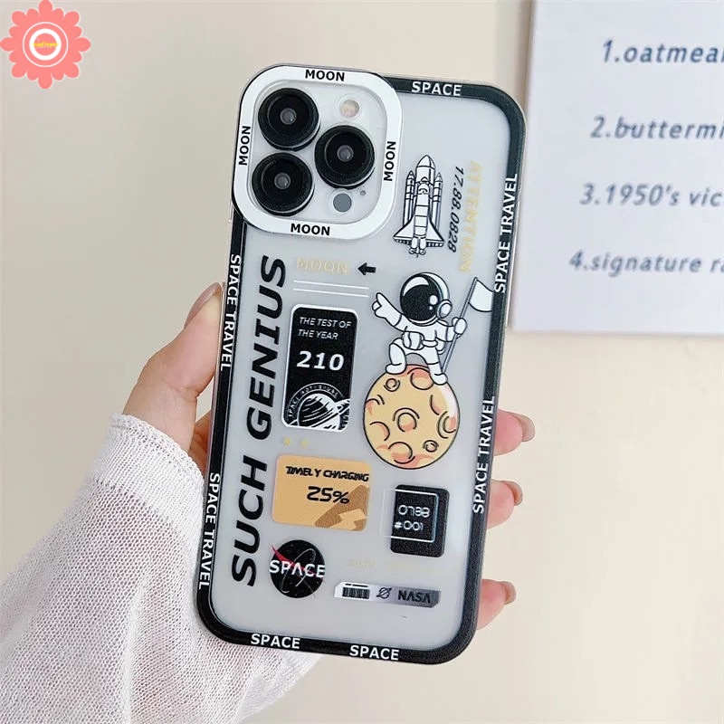 Case Desain NASA Untuk Oppo A57 2022 A15 A16K A16 A96 A3S A76 A5 A9 A95 A55 A31 A1K A54 A12 A7 A74 A35 A15S A5S A9 A11 Atrona 5F 7f 611 Az Atroe 8f 6 Soft Case Untuk Iphone