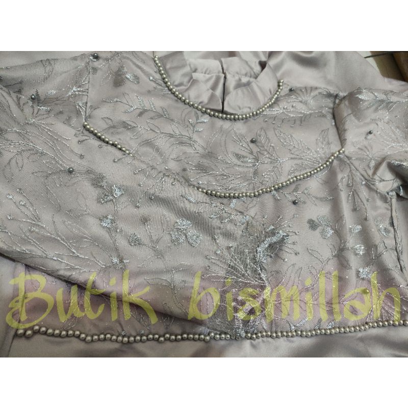 NARAYA GAMIS BROKAT BAJU WANITA APLIKASI MUTIARA DRESS MAXI VELVET PAKAIAN KONDANGAN WANITANTERLARIS-1