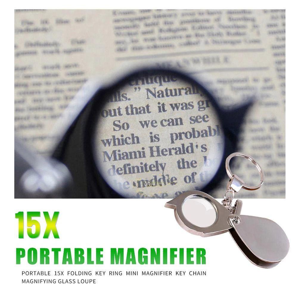 Solighter Kaca Pembesar Lipat Portable Mini Handheld Magnifying Glass Lens