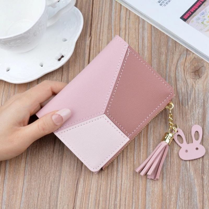 Dompet Lipat Mini Wanita ALEXA card holder slot uang dan coin lucu mewah DOMPET ALEKSA