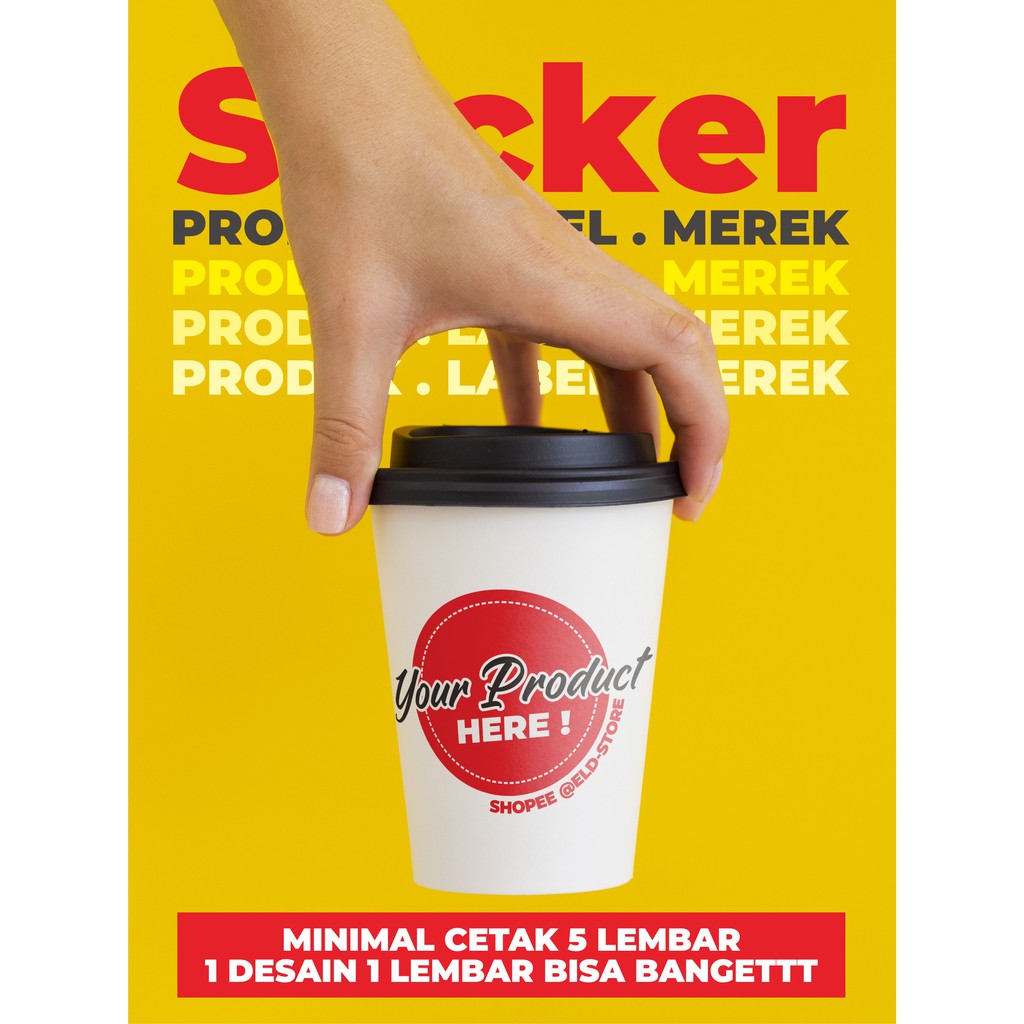 

STICKER LABEL KEMASAN MAKANAN CUSTOM ANTI AIR BAHAN VYNIL ATAU CROMO PLUS CUTTING UKURAN A3+